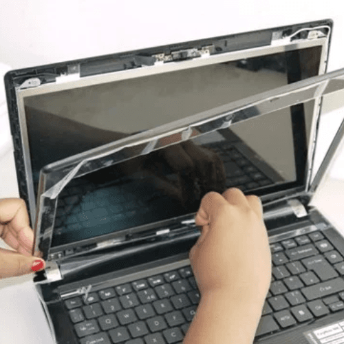 Laptop Screen Repair in progress at iRepairTrust